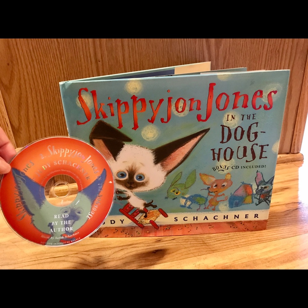 Skippyjon Jones in the doghouse book w/ audio of author Schachner reading on CD